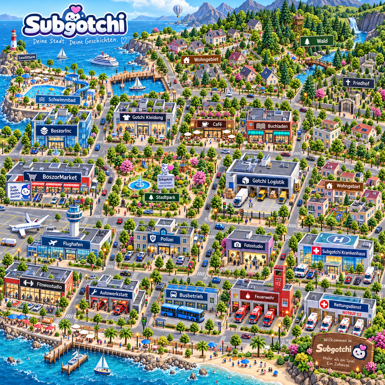 Aktuelle Stadtkarte von SubGotchi